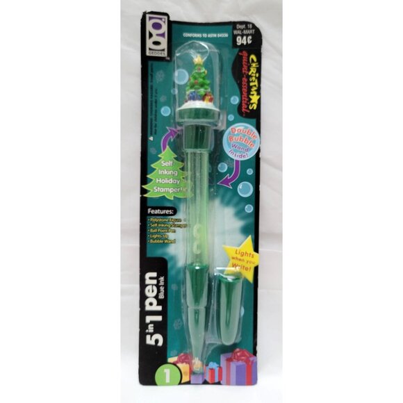 Geddes Other - Vintage Geddes Christmas Wonderland Light-Up 5-In-1 Pen Blue Ink #15856 NOS